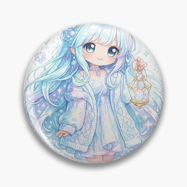 Item preview, Aurora Crystal Girl – Dreamy Fantasy Kawaii Sticker designed and sold by blossomfun.