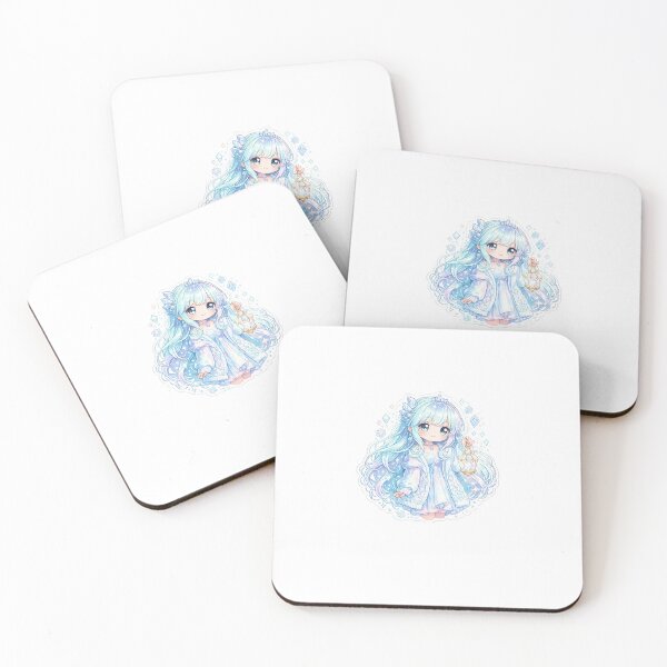Item preview, Aurora Crystal Girl – Dreamy Fantasy Kawaii Sticker designed and sold by blossomfun.