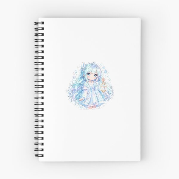 Item preview, Aurora Crystal Girl – Dreamy Fantasy Kawaii Sticker designed and sold by blossomfun.