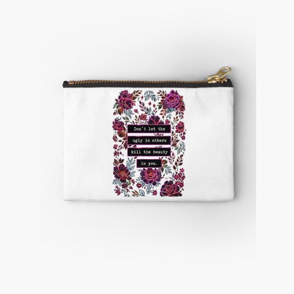 Item preview, Don't Let The Ugly In Others Kill The Beauty In You Floral Gothic Inspirational Quote designed and sold by kienoy.