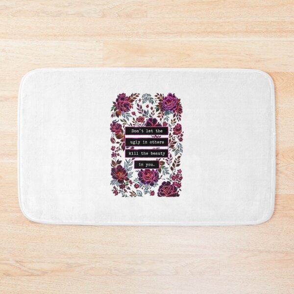 Item preview, Don't Let The Ugly In Others Kill The Beauty In You Floral Gothic Inspirational Quote designed and sold by kienoy.