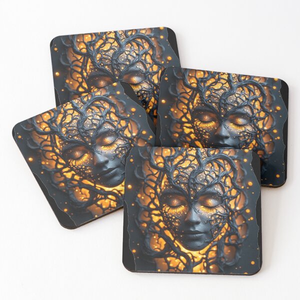 Item preview, Mystical Glowing Forest Spirit Face Art designed and sold by halibutgoatramb.