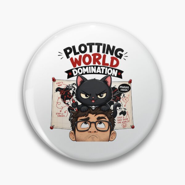 Item preview, Plotting World Domination Black Cat Dad Funny T-Shirt designed and sold by Ashley critters.
