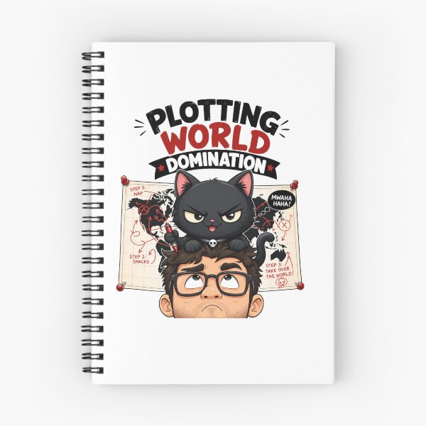 Item preview, Plotting World Domination Black Cat Dad Funny T-Shirt designed and sold by Ashley critters.