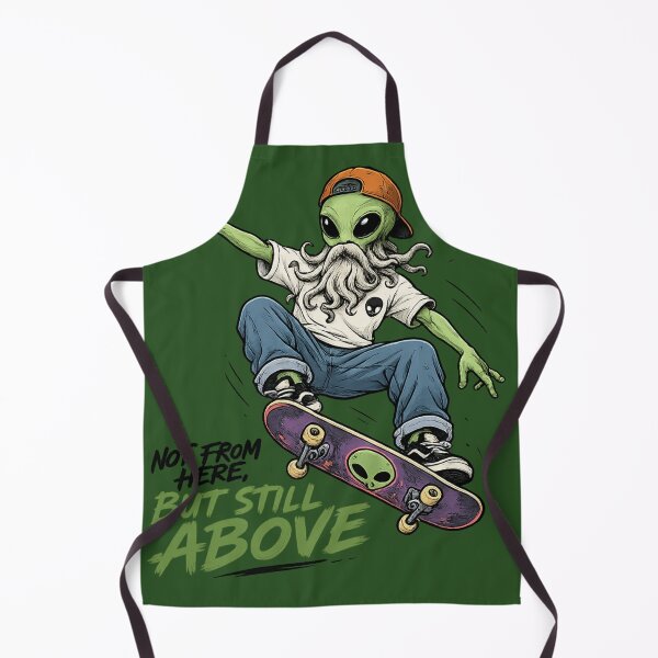 Item preview, Skateboarding Alien with Cosmic Beard designed and sold by lungpleecha.