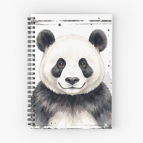 Item preview, Watercolor Panda Bear Illustration with Grunge Frame designed and sold by Marcu Ioachim.