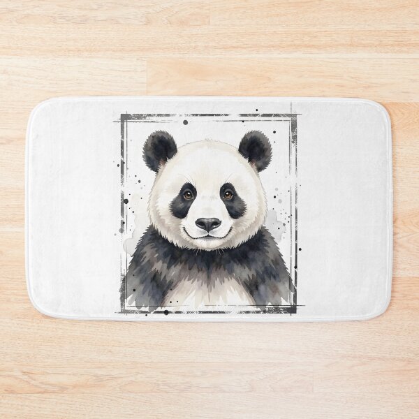Item preview, Watercolor Panda Bear Illustration with Grunge Frame designed and sold by Marcu Ioachim.