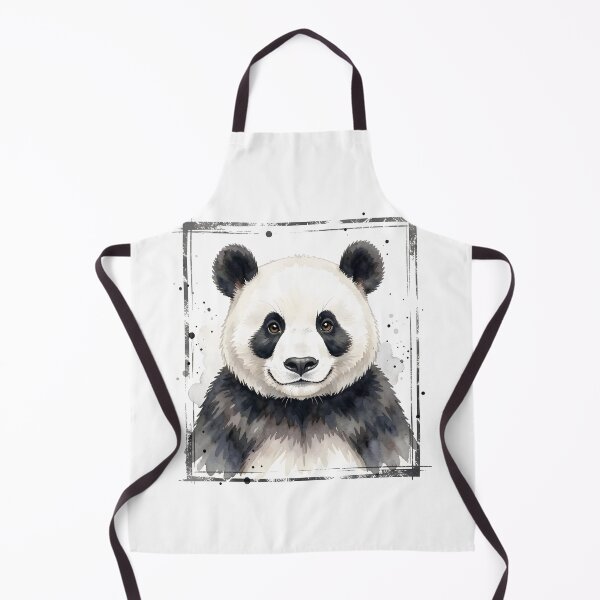 Item preview, Watercolor Panda Bear Illustration with Grunge Frame designed and sold by Marcu Ioachim.