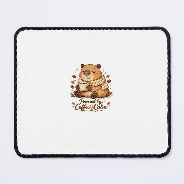 Item preview, Powered by Coffee & Calm Cute Capybara | Cozy Coffee Lover Sticker designed and sold by Velori-World.