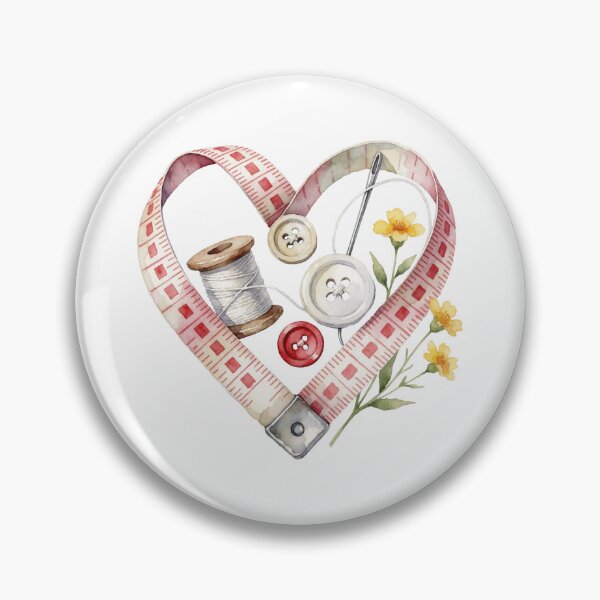 Item preview, Measuring Tape Heart Sewing Illustration designed and sold by AillustriaAK.