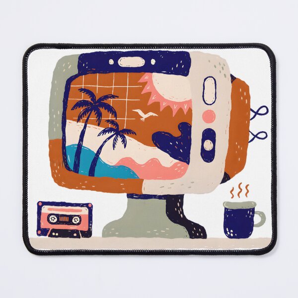 Item preview, Retro Vaporwave CRT Monitor Beach Art designed and sold by PixelThrive.