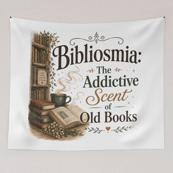 Item preview, Bibliosmia – The Addictive Scent of Old Books | Vintage Book Lover Design. designed and sold by  BreedCraft Studio.
