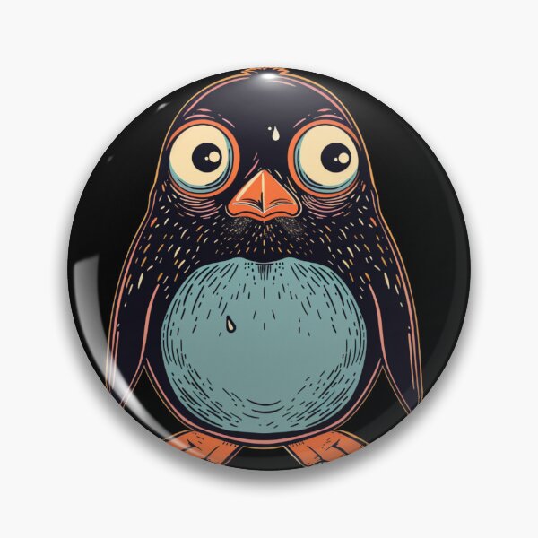 Item preview, Funny Penguin Fight or Flight Anxious Social Anxiety Retro T-Shirt - Stressed Penguin Wavy Text Meme designed and sold by VectorForge.