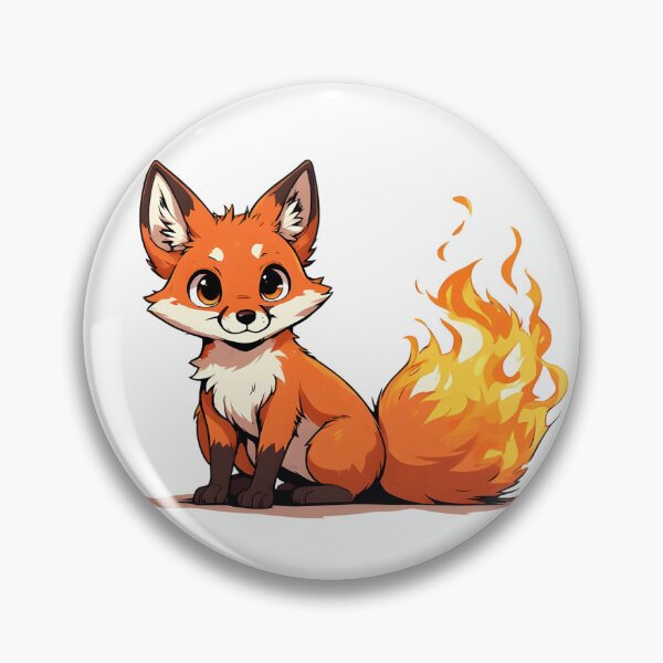 Item preview, Cute Fire-Tailed Fox Cub – Magical Cartoon Fantasy Illustration designed and sold by Karolina’s Cozy Creations.