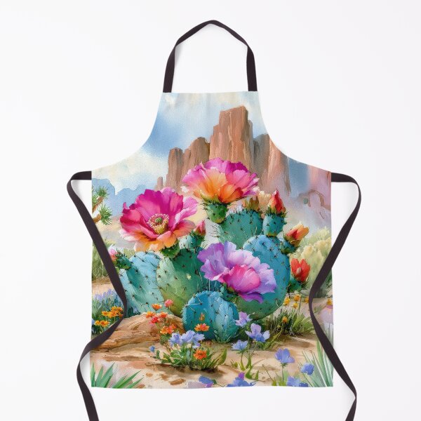 Item preview, Blooming Cactus Watercolor | Southwestern Desert Landscape designed and sold by MargaretWiktor.