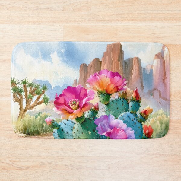 Item preview, Blooming Cactus Watercolor | Southwestern Desert Landscape designed and sold by MargaretWiktor.