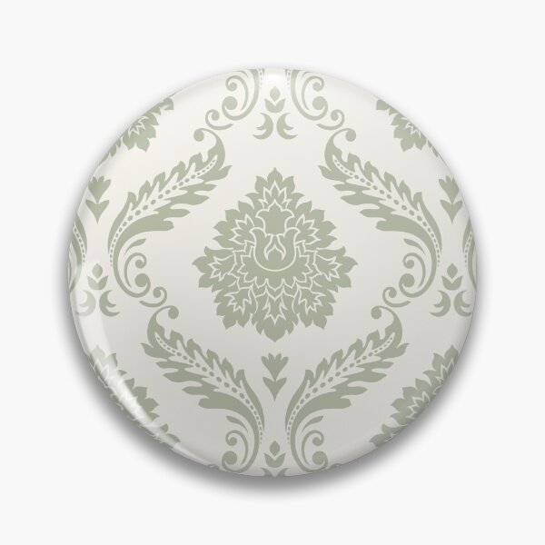 Item preview, Rococo Damask Pattern Green on Cream designed and sold by NataliePaskell.