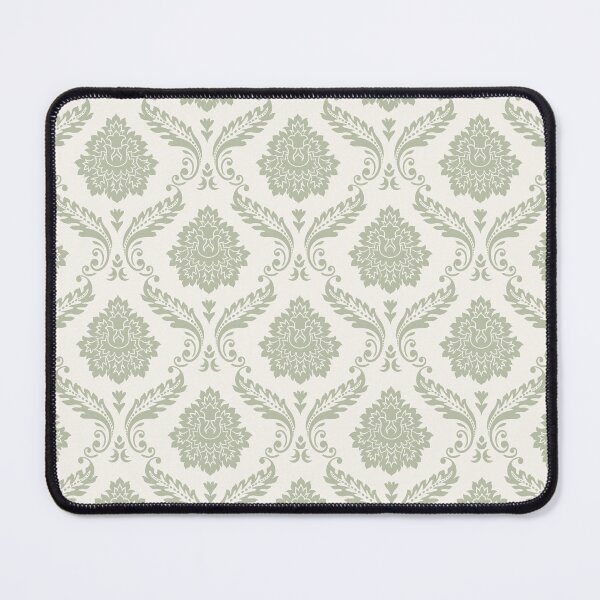 Item preview, Rococo Damask Pattern Green on Cream designed and sold by NataliePaskell.