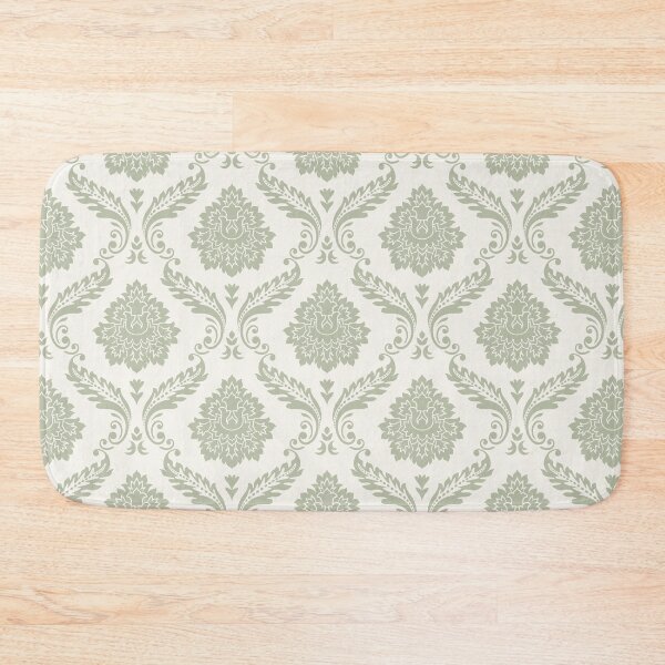 Item preview, Rococo Damask Pattern Green on Cream designed and sold by NataliePaskell.