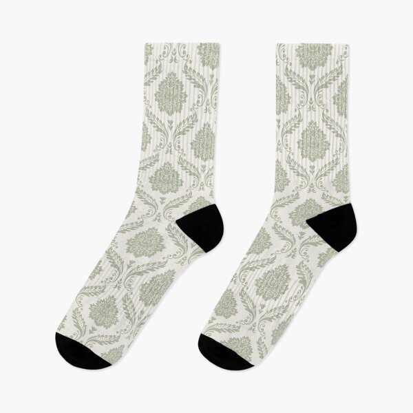 Item preview, Rococo Damask Pattern Green on Cream designed and sold by NataliePaskell.