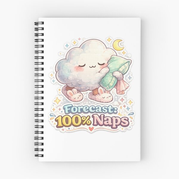 Item preview, Forecast: 100% Naps – Cute Sleepy Cloud Cartoon Kawaii T-Shirt designed and sold by NarpLTD.