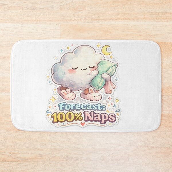 Item preview, Forecast: 100% Naps – Cute Sleepy Cloud Cartoon Kawaii T-Shirt designed and sold by NarpLTD.