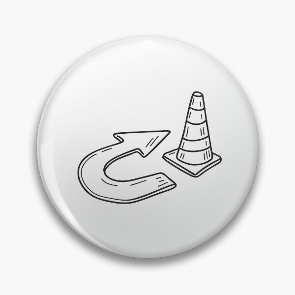 Item preview, Traffic Cone Near U Turn Road Mark designed and sold by rasagamastore.