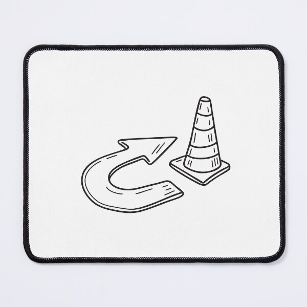 Item preview, Traffic Cone Near U Turn Road Mark designed and sold by rasagamastore.