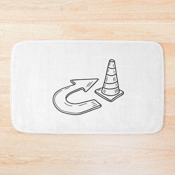 Item preview, Traffic Cone Near U Turn Road Mark designed and sold by rasagamastore.