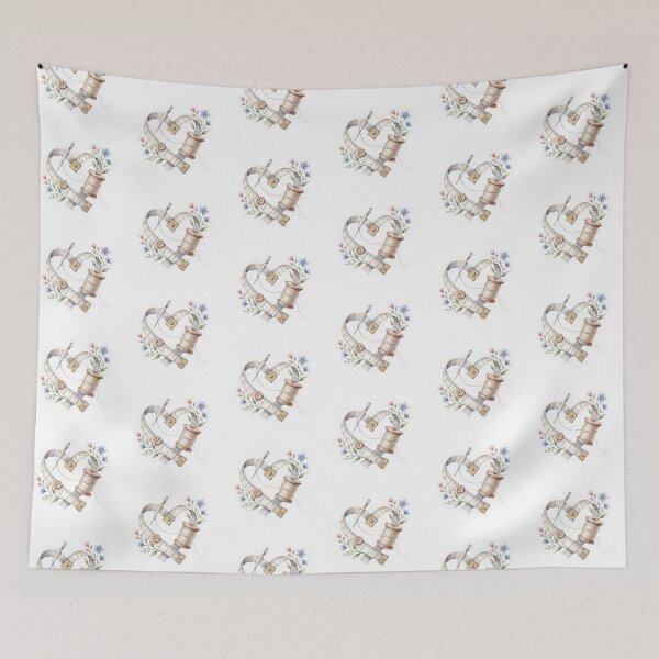 Item preview, Measuring Tape Heart Sewing Illustration designed and sold by AillustriaAK.