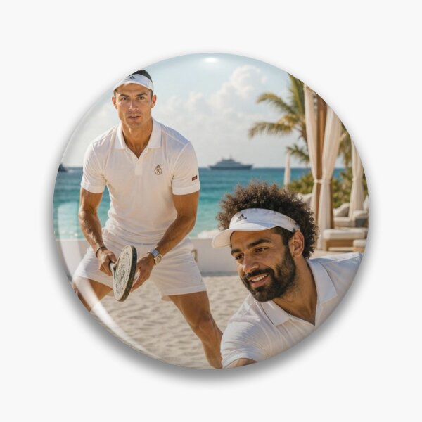 Item preview, Ronaldo and Mo Salah Beach Tennis Resort Graphic designed and sold by mo-carnival.