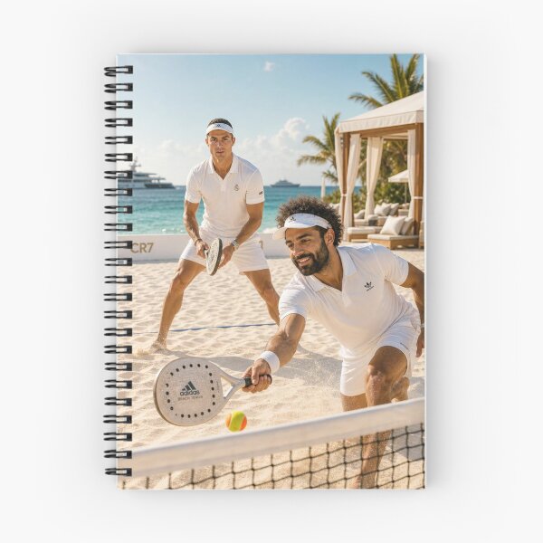 Item preview, Ronaldo and Mo Salah Beach Tennis Resort Graphic designed and sold by mo-carnival.