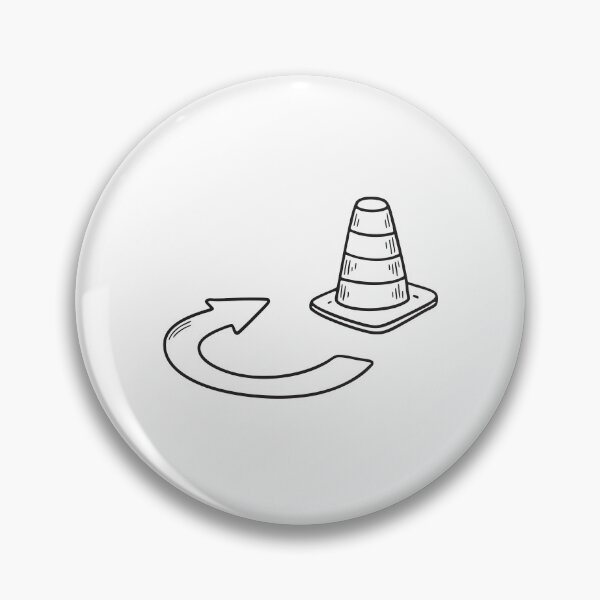 Item preview, Traffic Cone Beside U Turn Symbol designed and sold by rasagamastore.