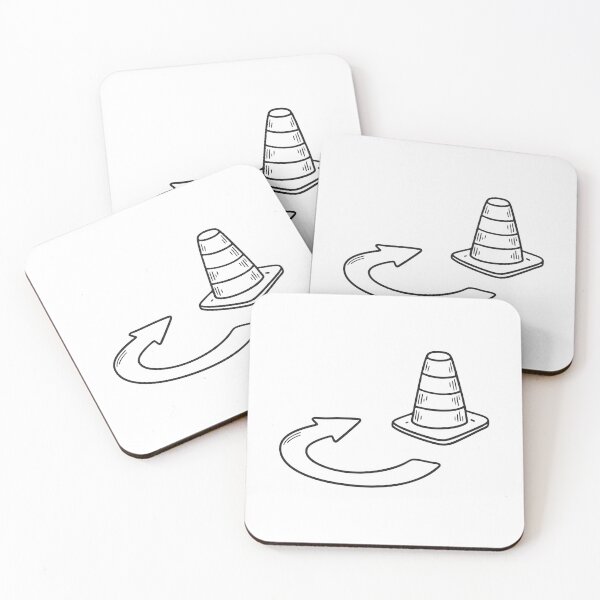 Item preview, Traffic Cone Beside U Turn Symbol designed and sold by rasagamastore.