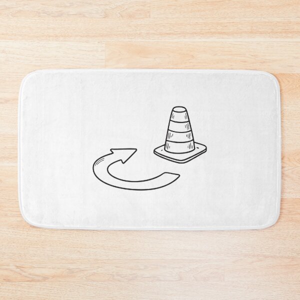 Item preview, Traffic Cone Beside U Turn Symbol designed and sold by rasagamastore.