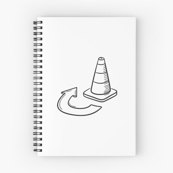 Item preview, Traffic Cone Beside U Turn Sign designed and sold by rasagamastore.