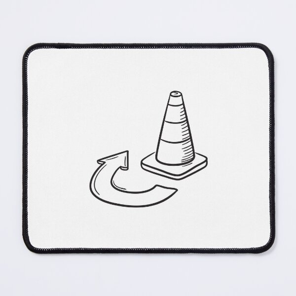 Item preview, Traffic Cone Beside U Turn Sign designed and sold by rasagamastore.