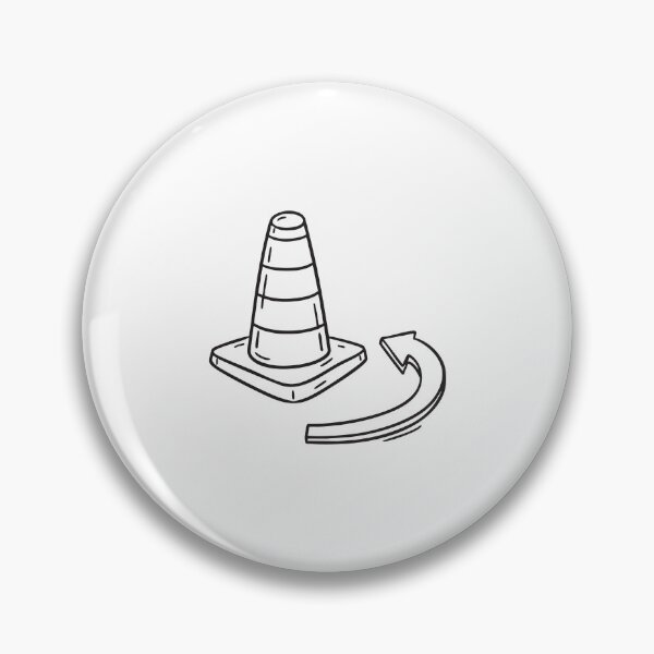 Item preview, Cone Near U Turn Road Sign designed and sold by rasagamastore.