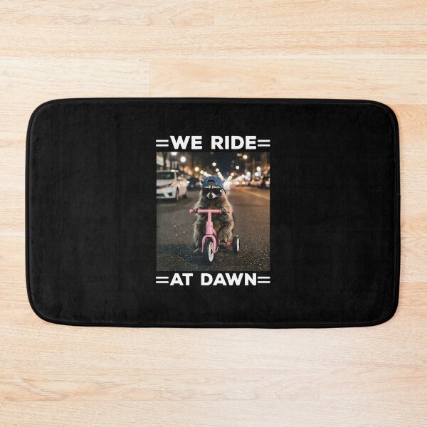 Item preview, We Ride At Dawn Funny Raccoon Tricycle Meme designed and sold by kienoy.