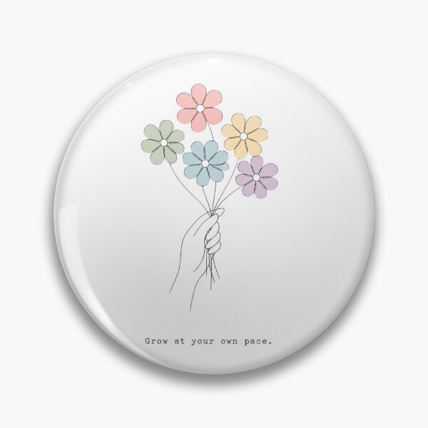 Item preview, Grow At Your Own Pace Pastel Rainbow Flowers LGBTQ Pride Journey Design designed and sold by Melian Vintage.