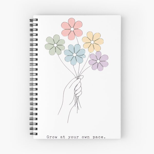 Item preview, Grow At Your Own Pace Pastel Rainbow Flowers LGBTQ Pride Journey Design designed and sold by Melian Vintage.