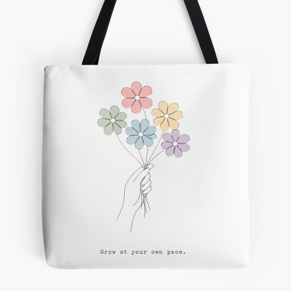 Item preview, Grow At Your Own Pace Pastel Rainbow Flowers LGBTQ Pride Journey Design designed and sold by Melian Vintage.