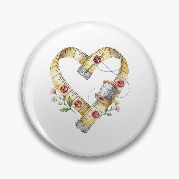 Item preview, Measuring Tape Heart Sewing Illustration designed and sold by AillustriaAK.