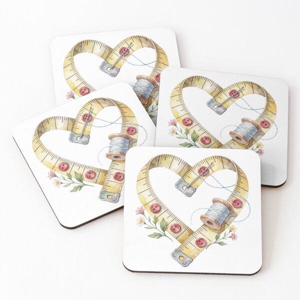 Item preview, Measuring Tape Heart Sewing Illustration designed and sold by AillustriaAK.