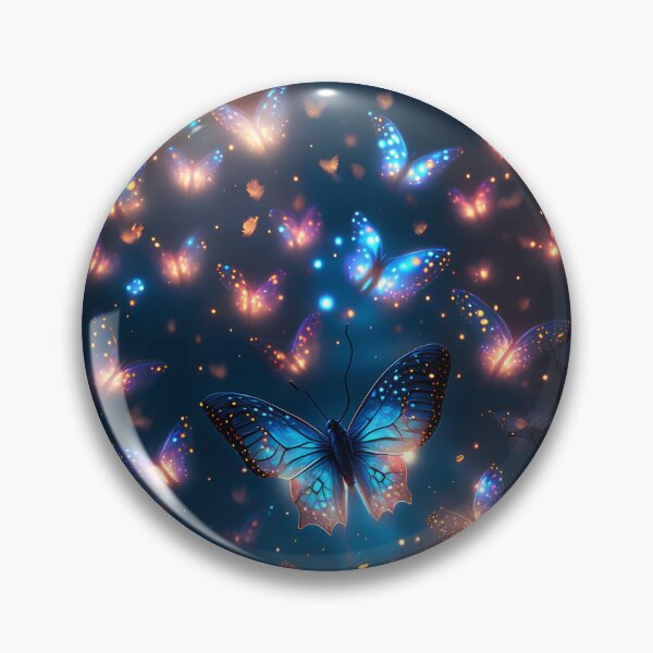 Item preview, Magical Glowing Butterfly Forest Night Scene Fantasy Art designed and sold by stylishdzign.