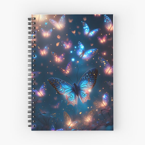 Item preview, Magical Glowing Butterfly Forest Night Scene Fantasy Art designed and sold by stylishdzign.