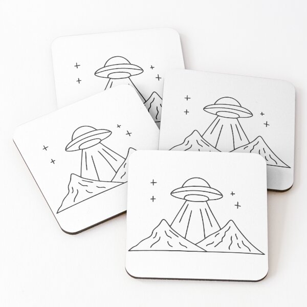 Item preview, Flying Saucer Hovering Behind Hills designed and sold by rasagamastore.