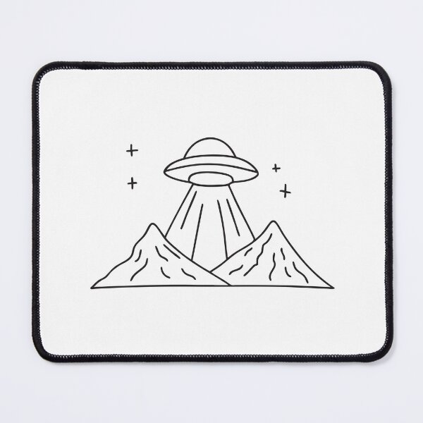 Item preview, Flying Saucer Hovering Behind Hills designed and sold by rasagamastore.