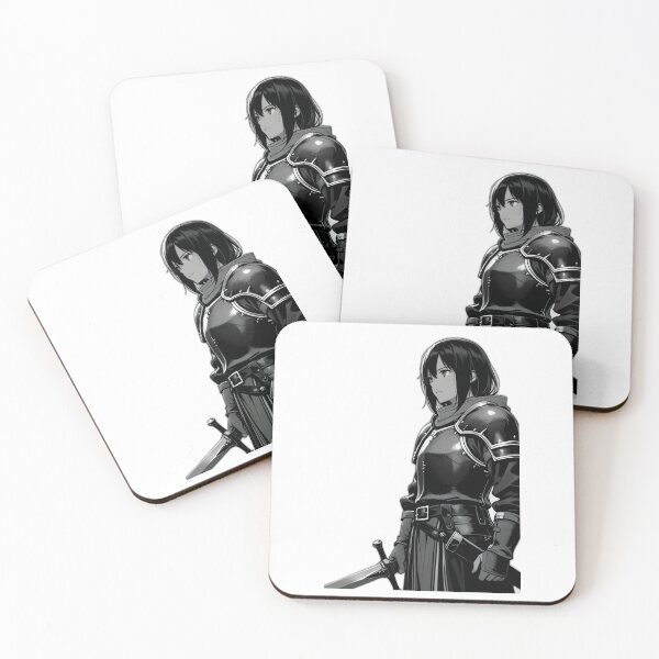 Item preview, Illustration - Female Warrior in Medieval Fantasy Armor, Detailed Dark Fantasy Manga Style designed and sold by AnimeShin.