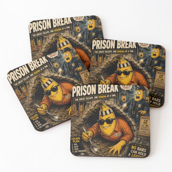 Item preview, Banana Prison Break T-Shirt | Funny Escape Banana Retro Comic Design designed and sold by Peel Dynasty.